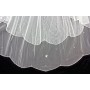 Veil - Multi Layer - Clear Beaded Embellishment - 38" - VL-V50142IV